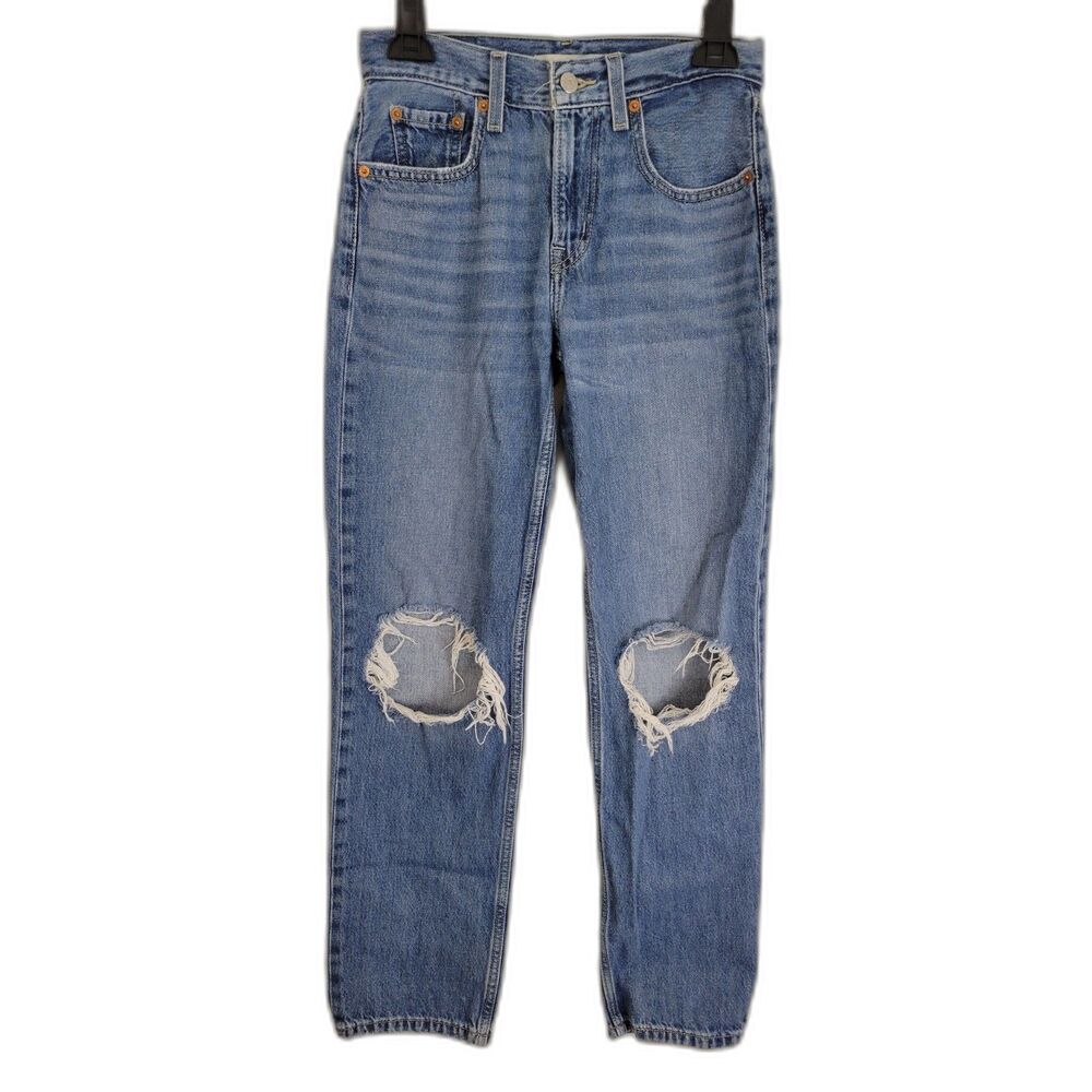 Levi's Low Pro Straight Distressed Denim Jeans